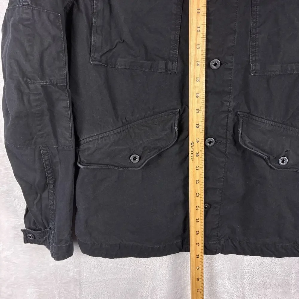 G Star Raw Overshirt Jacket Mens M Black Vodan Denim Indie Luxury Moto Y2K